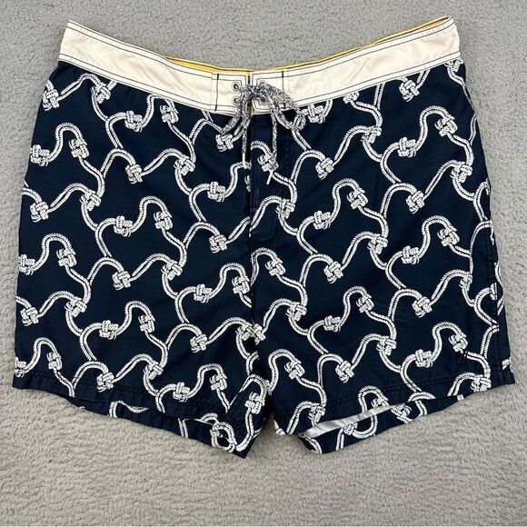 Nautica Swim Trunks Mens‎ 40 Mesh Lined Drawstring Nautical Rope Beach Summer - Picture 1 of 16